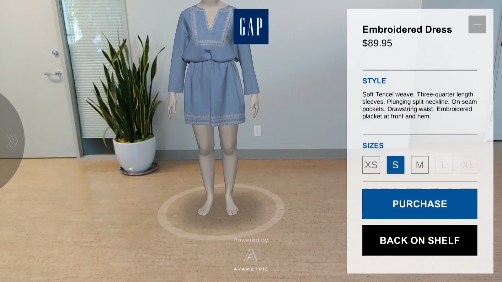 Dressing Room by Gap Augmented Reality App
